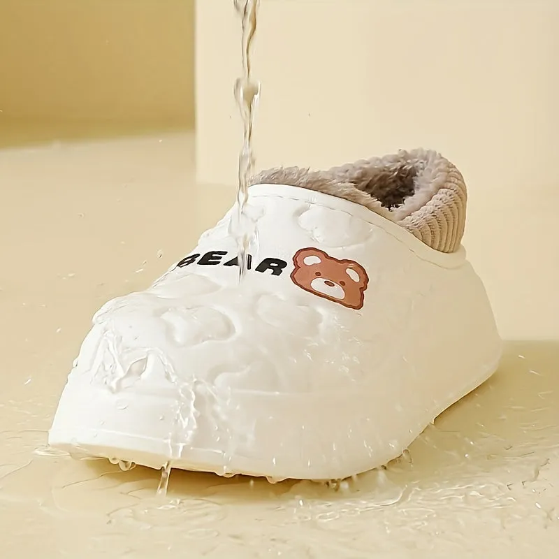 Hiroko | Winter Fluffy Slippers - Waterproof, Plush Lined, Indoor & Outdoor