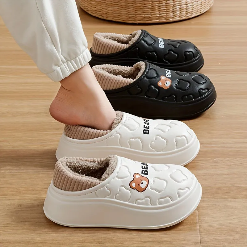 Hiroko | Winter Fluffy Slippers - Waterproof, Plush Lined, Indoor & Outdoor