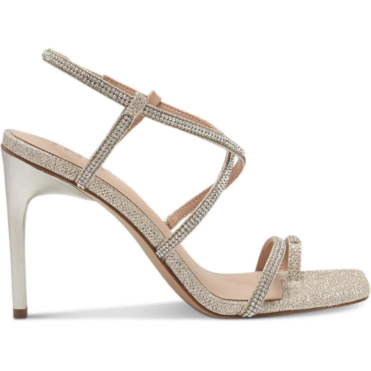 INC Womens Artif Canvas Square Toe Heels