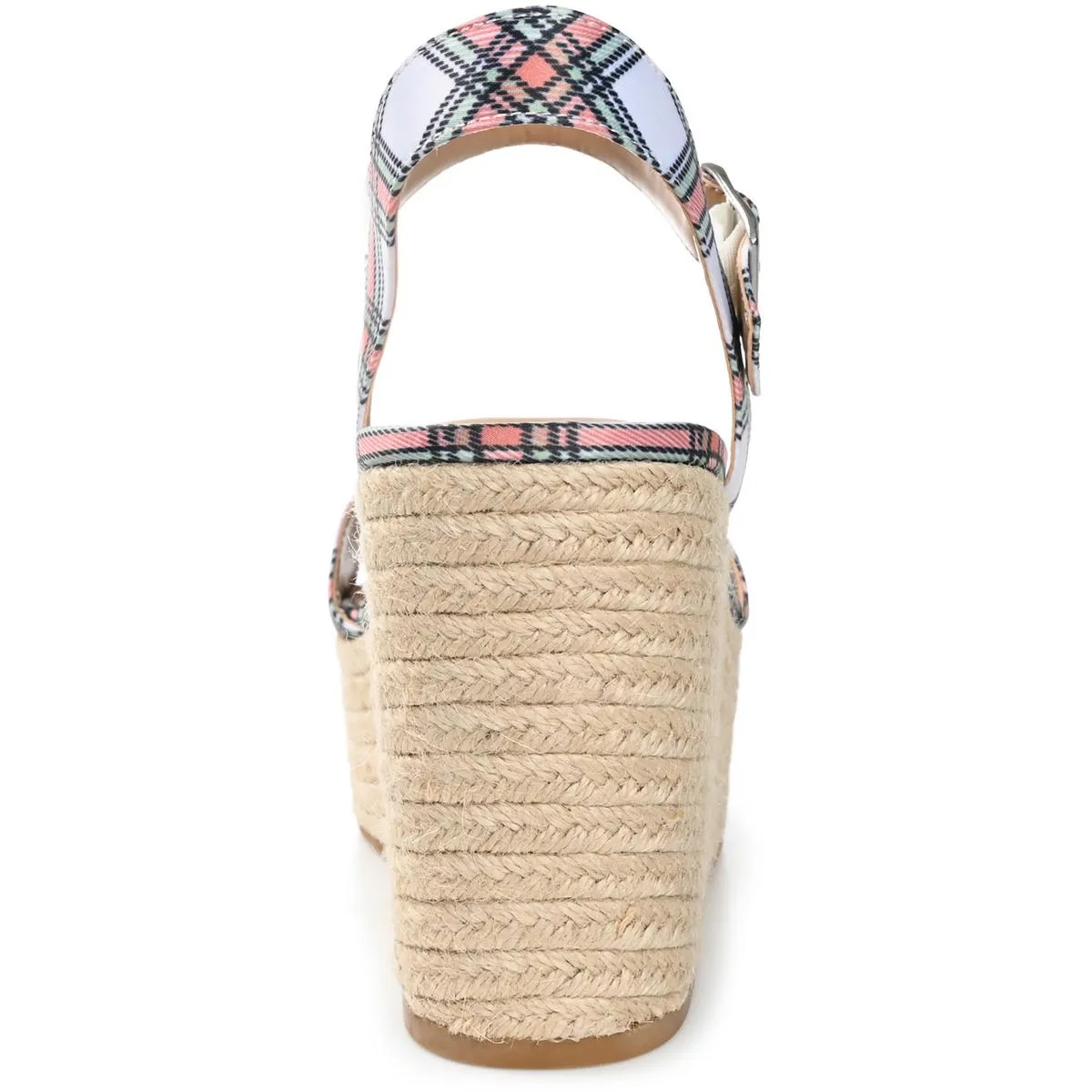 Journee Collection Womens Pearrl Canvas Wedge Sandals