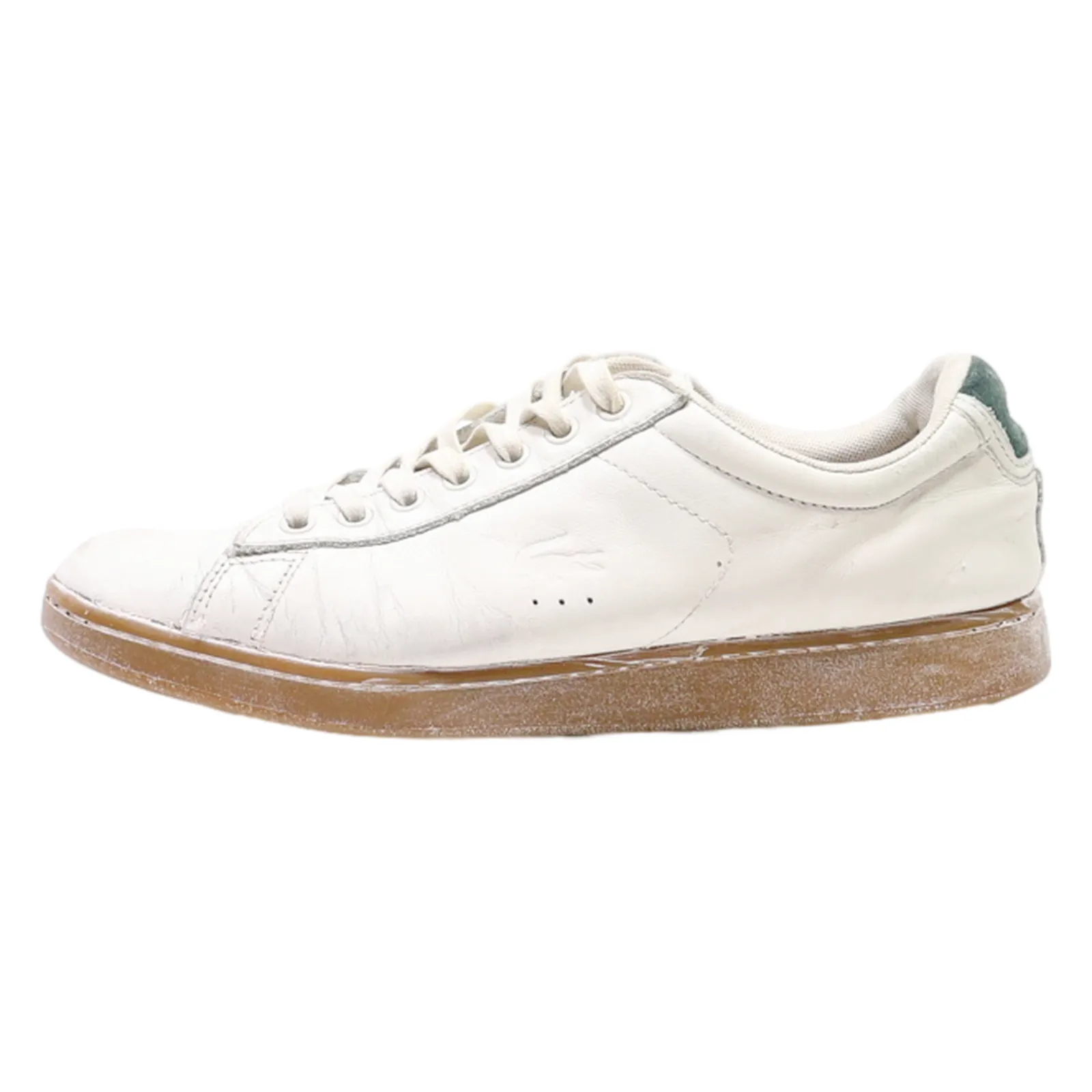 LACOSTE Sneaker Trainers White Leather Mens UK 8