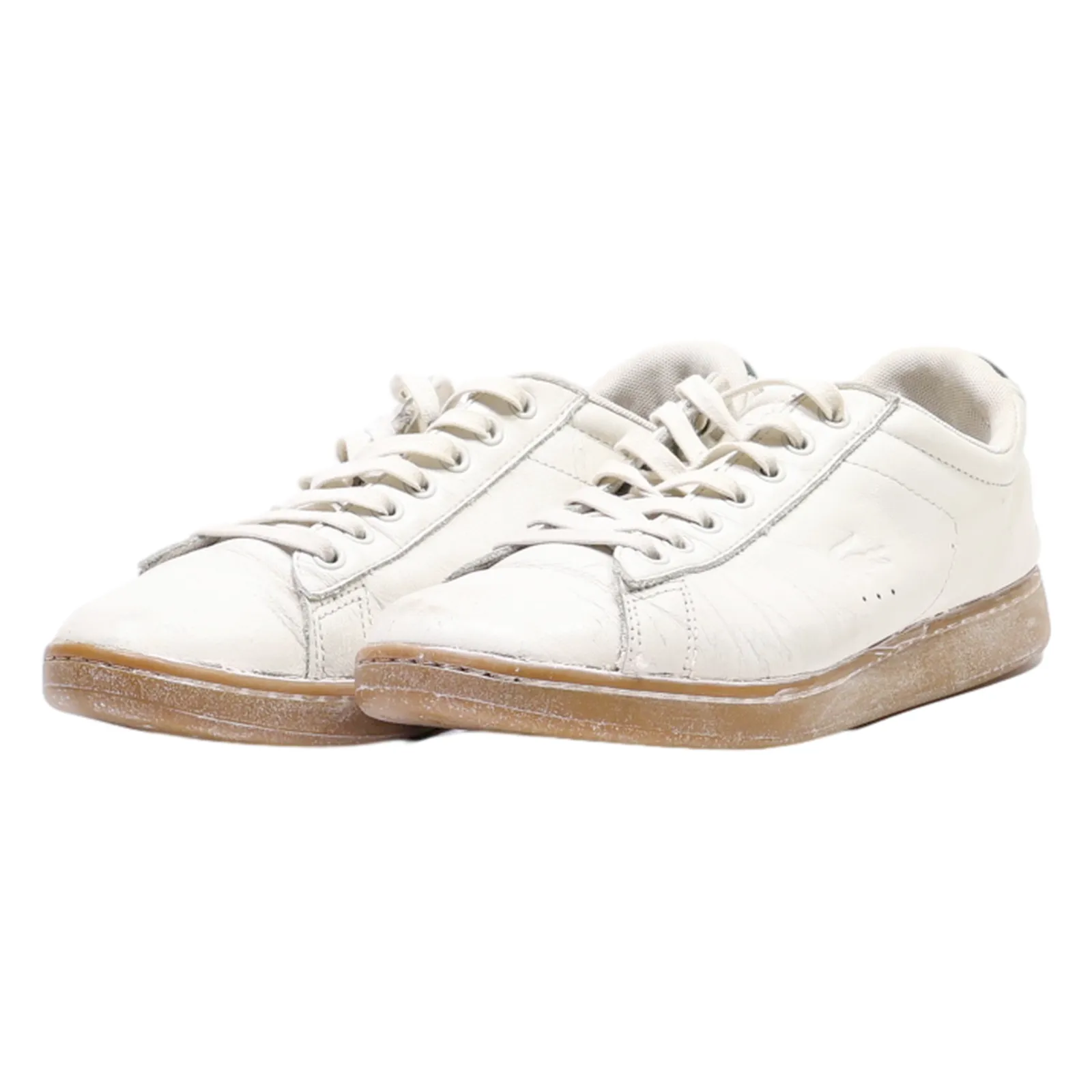 LACOSTE Sneaker Trainers White Leather Mens UK 8