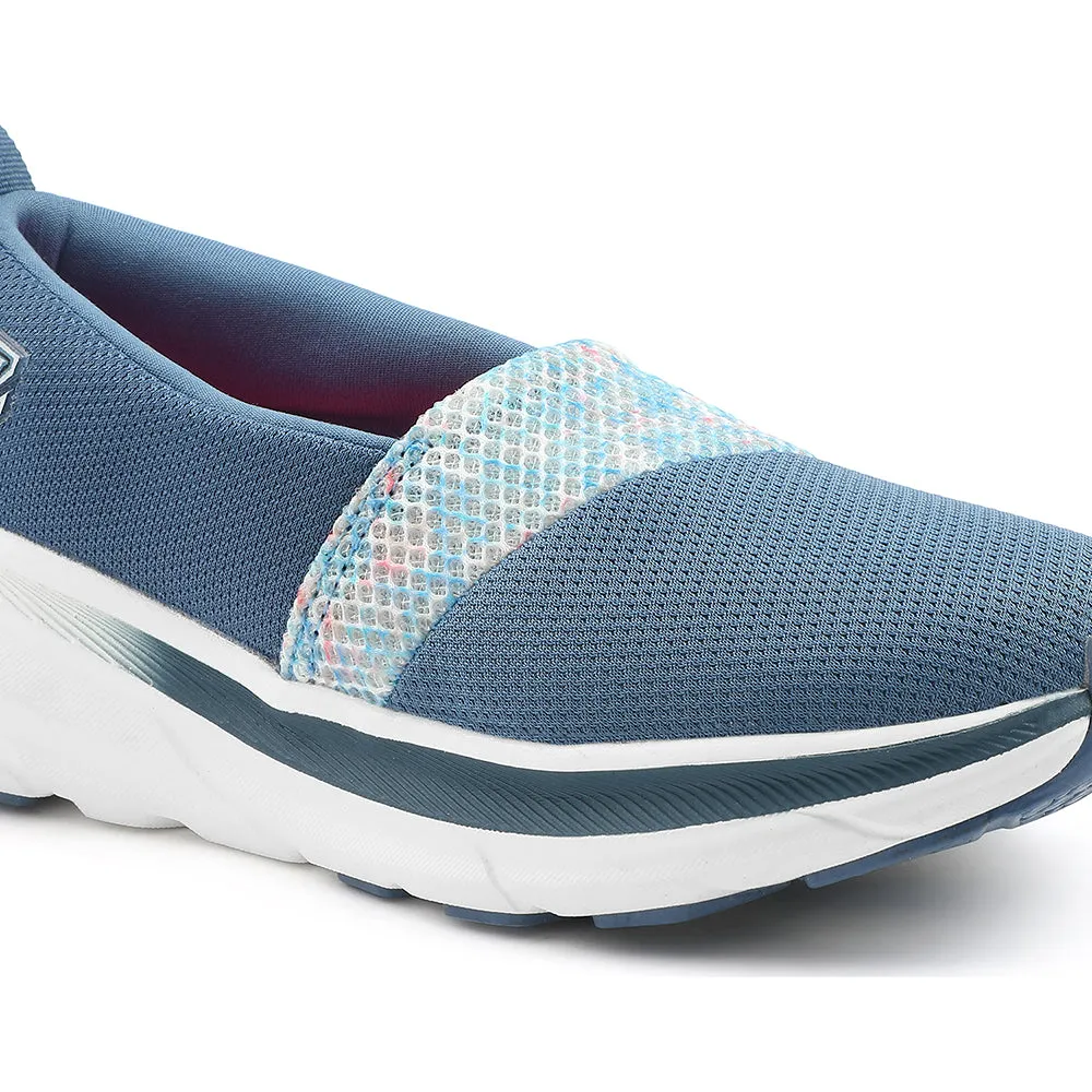 Leap7x Blue Sports Non Lacing Walking Shoes For Women CANBERRA1E By Liberty