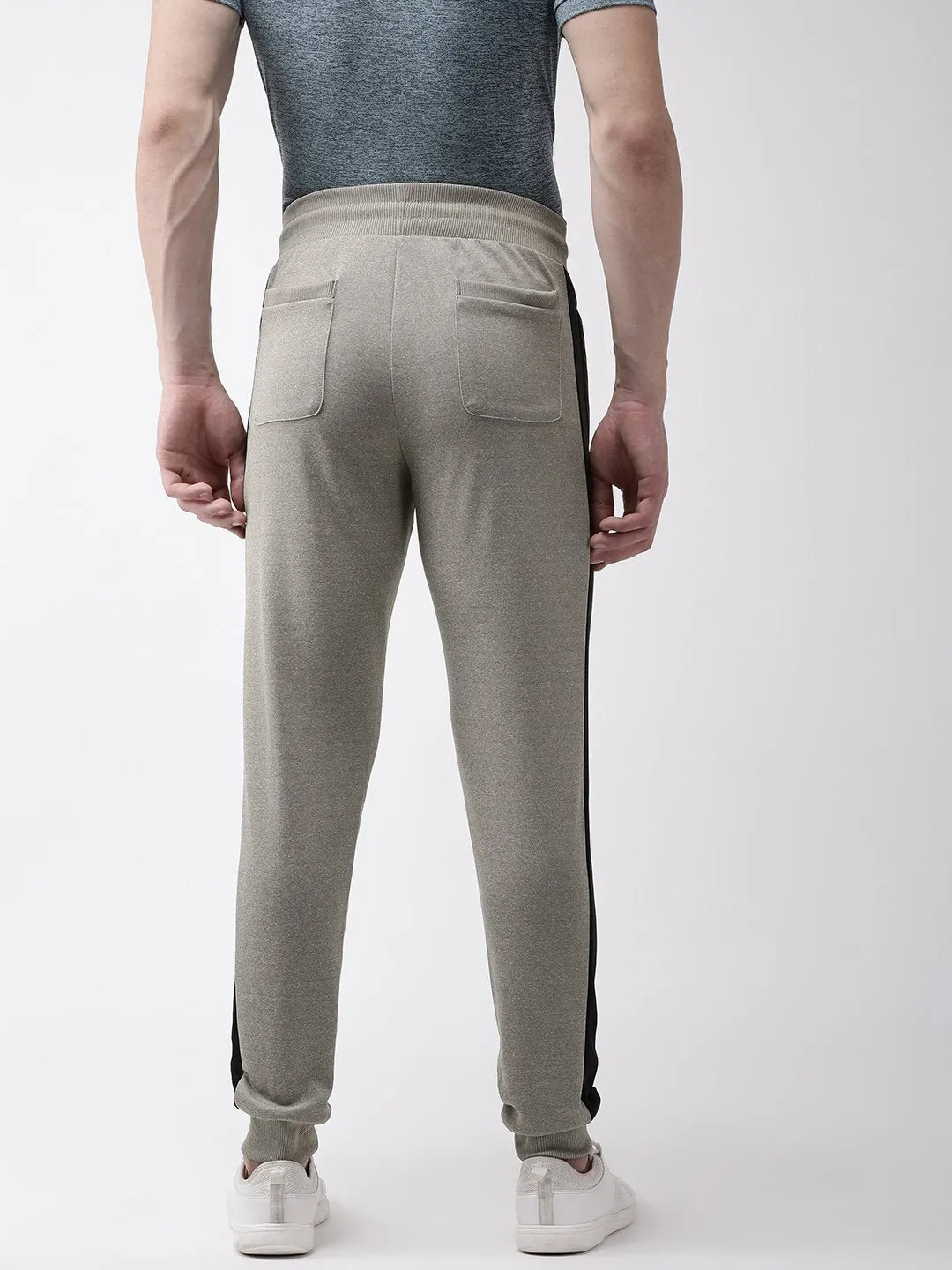 Men Olive Solid Track Pant