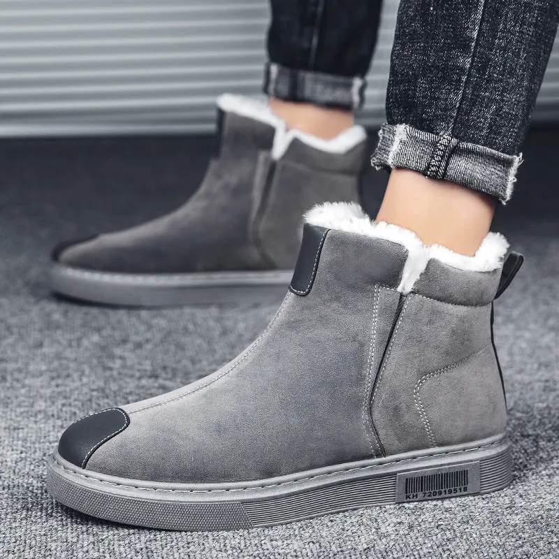 Men's Martin Boots Autumn and Winter Snow Boots Sneakers Men's Sneakers Black