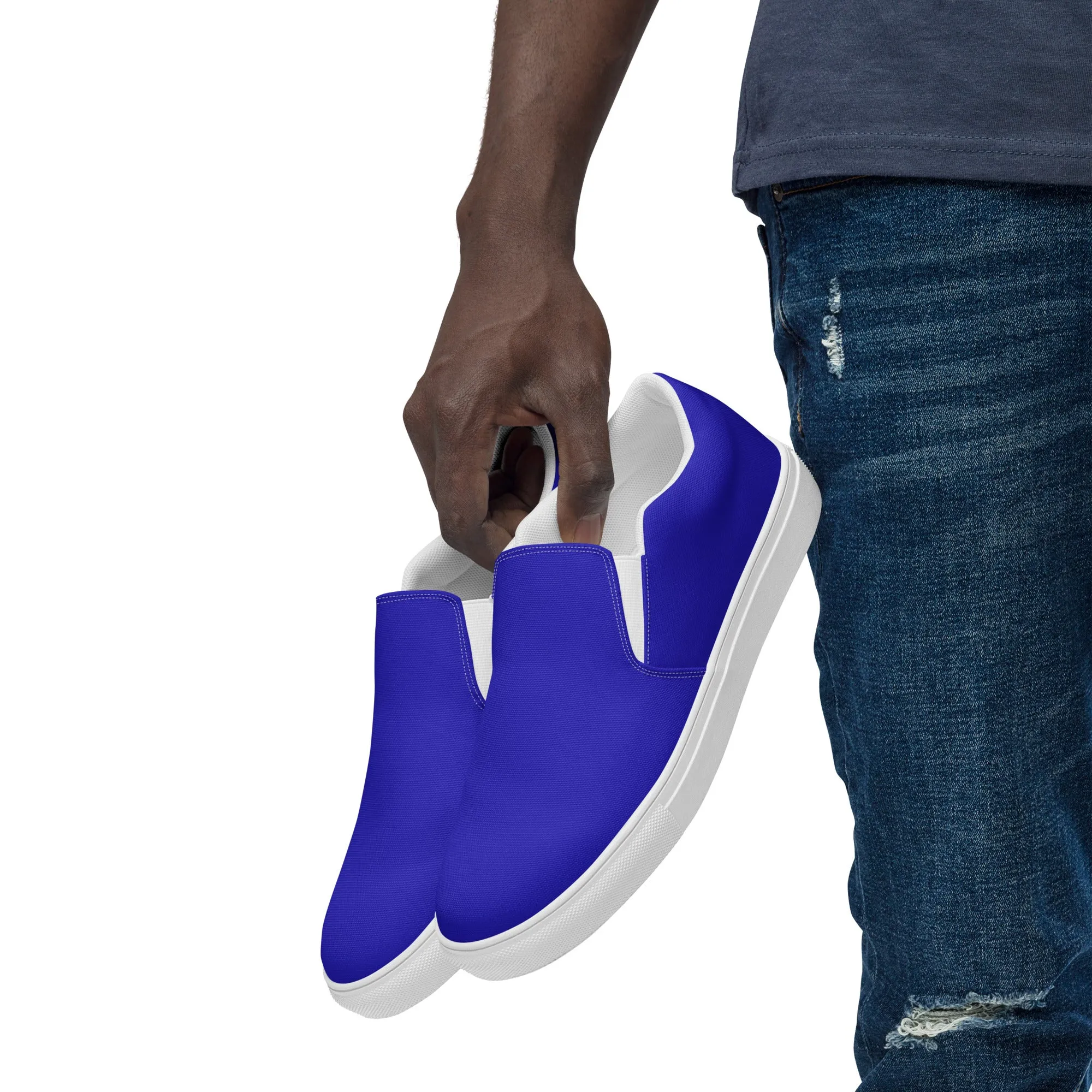 Men’s Royal Blue slip-on canvas shoes
