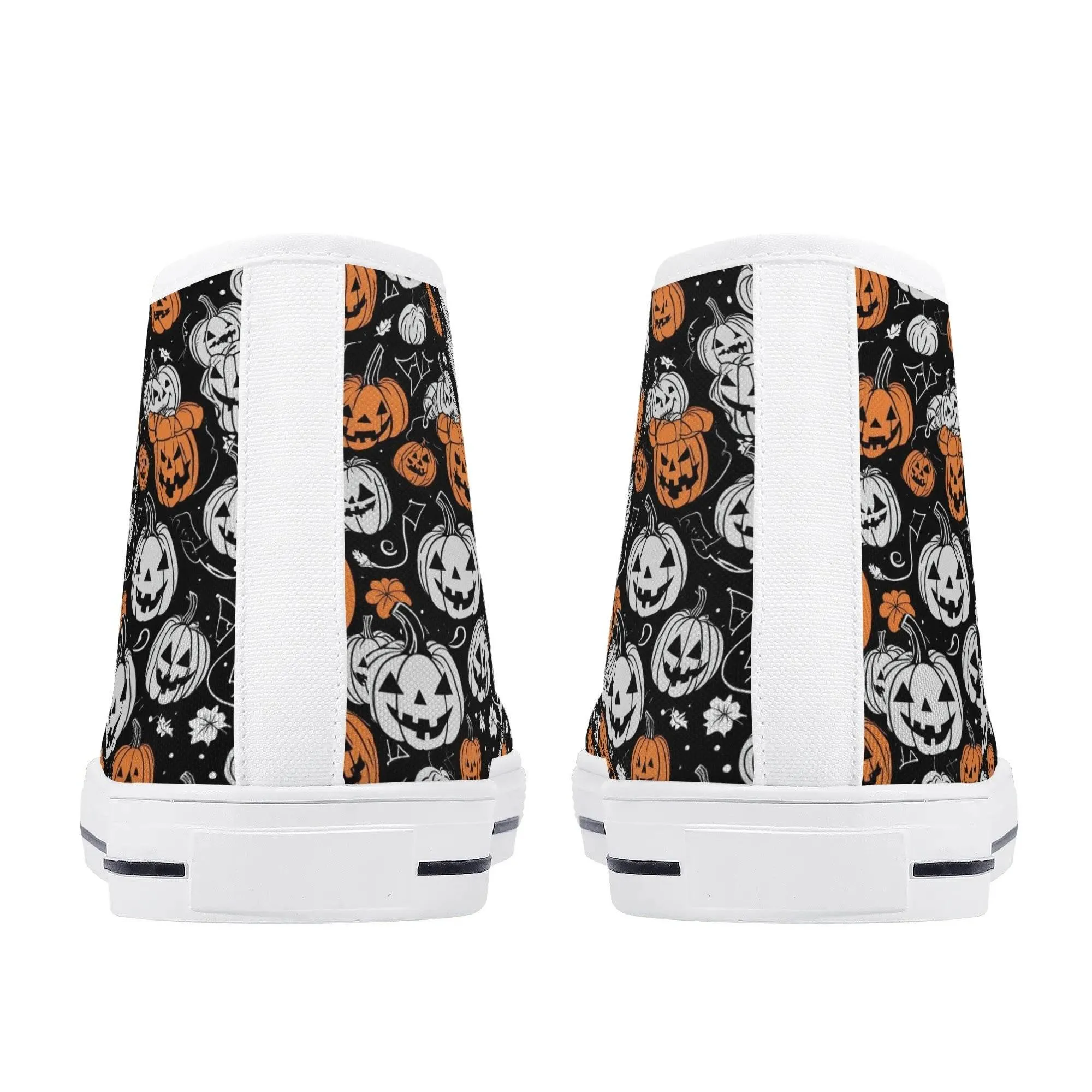 Mens Rubber High Top jack-O-Lantern Canvas Shoes