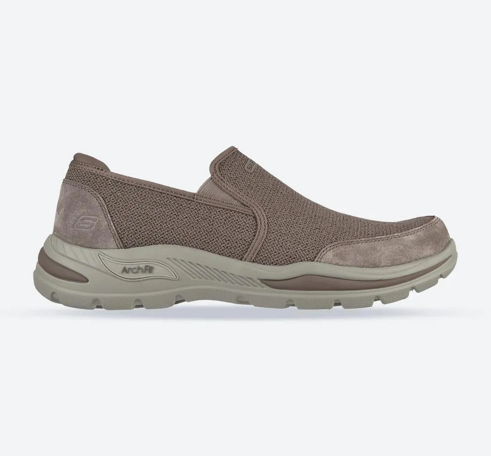 Men's Wide Fit Skechers 204509 Arch Fit Motley Ratel Slip On Sneakers