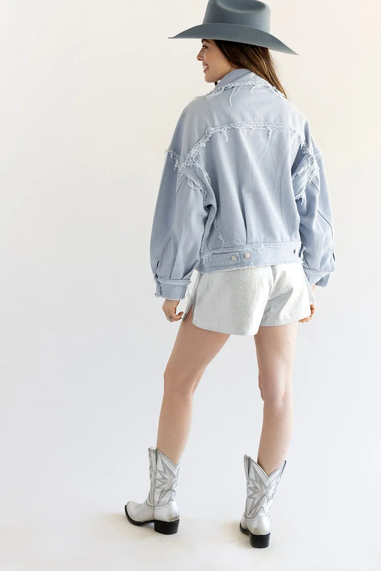 Metallic Silver Pleather Shorts