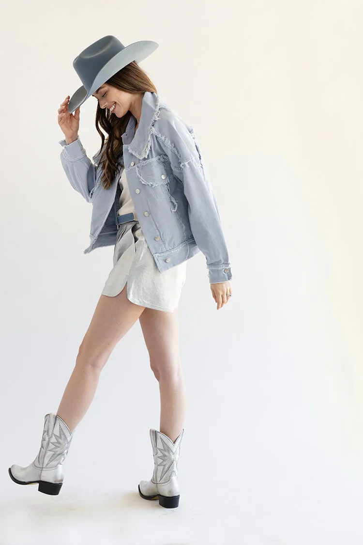 Metallic Silver Pleather Shorts