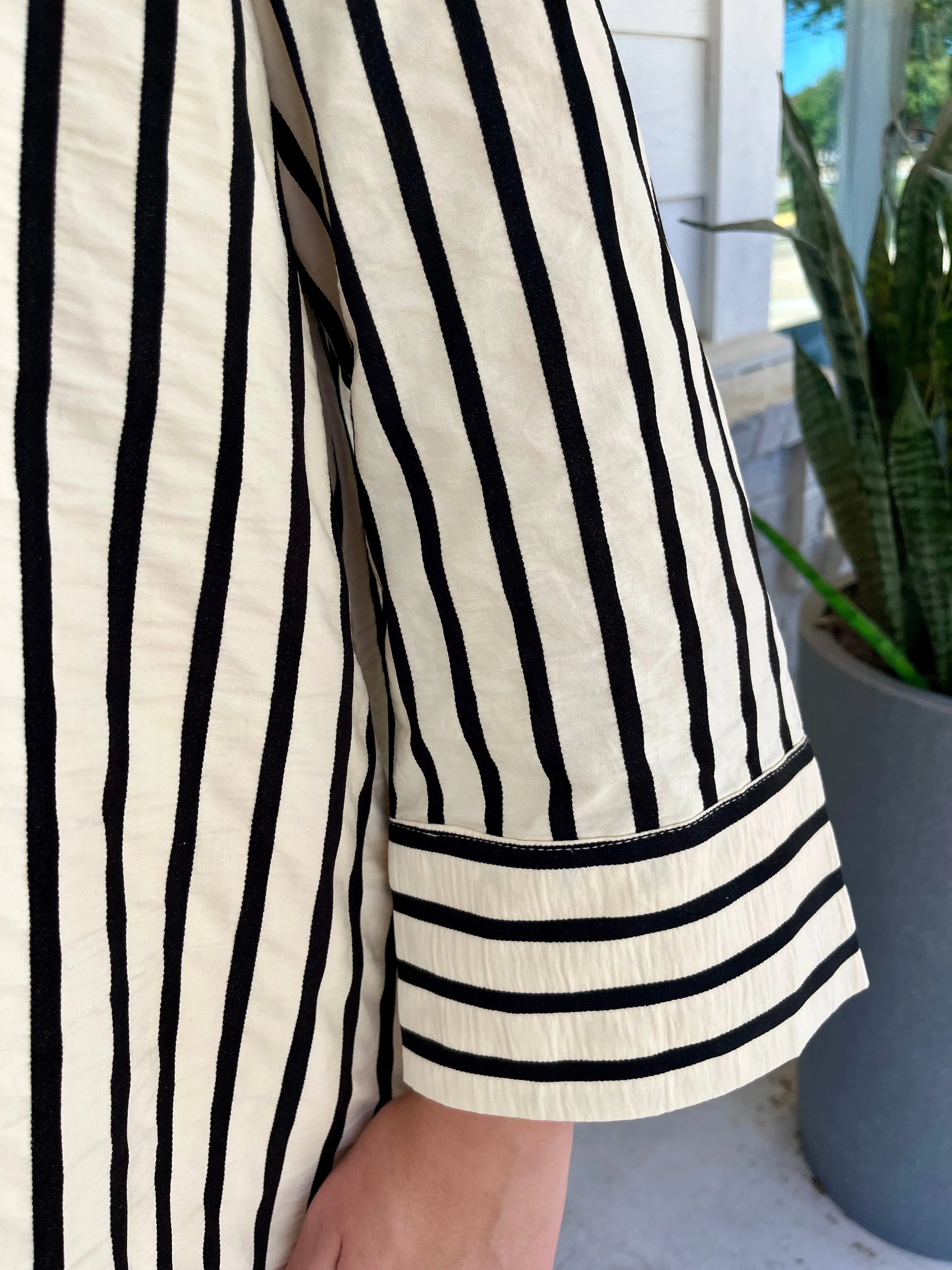 Midtown Meetup Striped Mini Dress