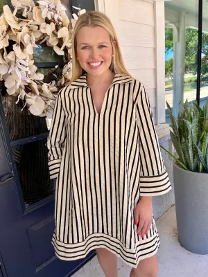 Midtown Meetup Striped Mini Dress