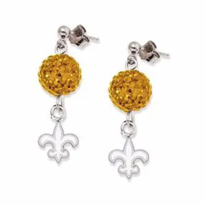 New Orleans Saints Football Crystal Earrings