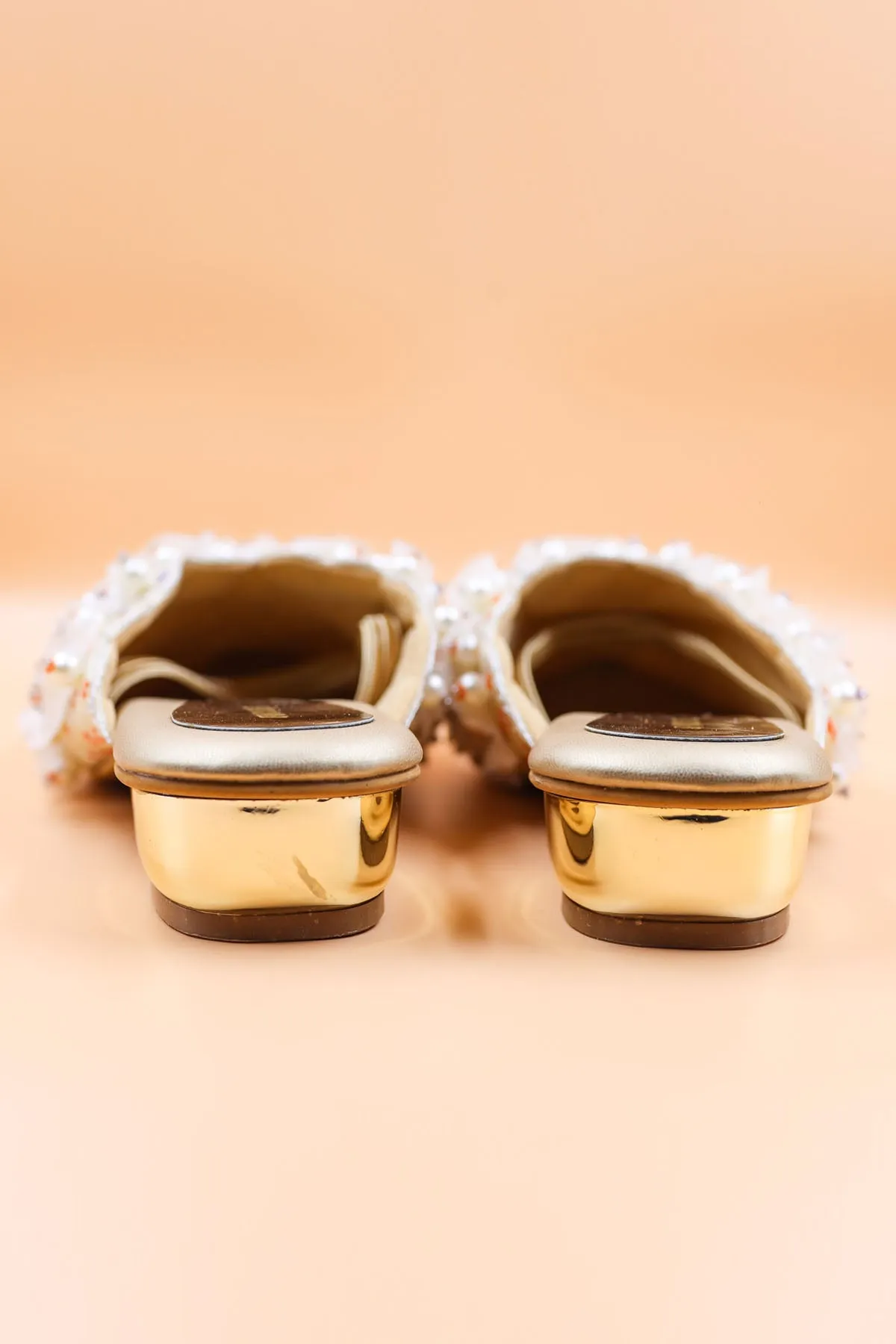 Pastel Zardosi Embellished Mules
