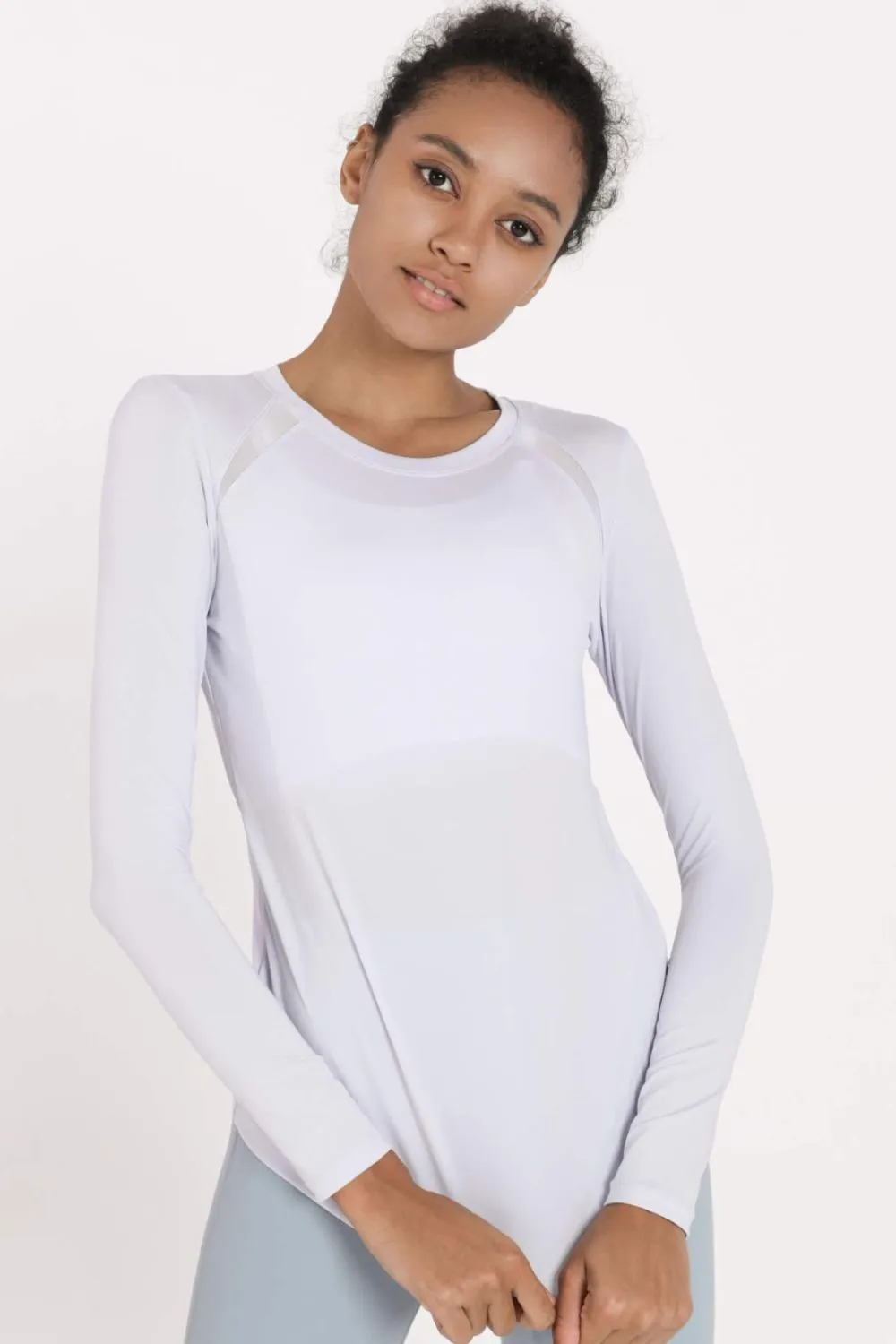 Quick-Dye Curved Hem Sports Top