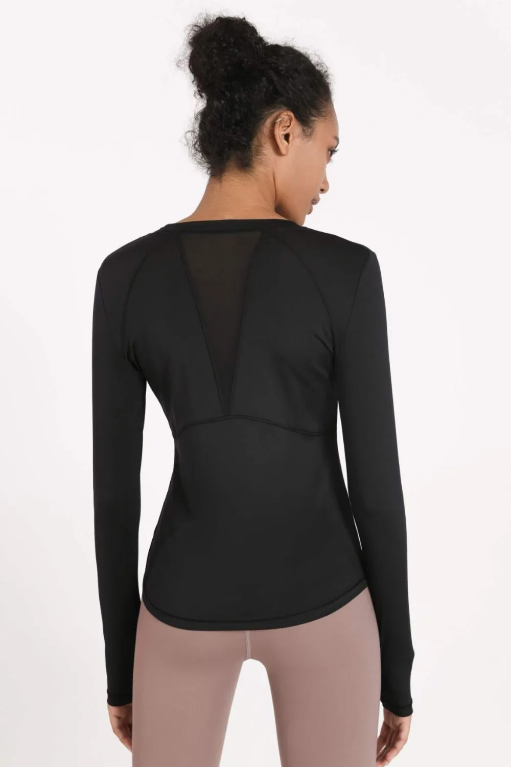Quick-Dye Curved Hem Sports Top