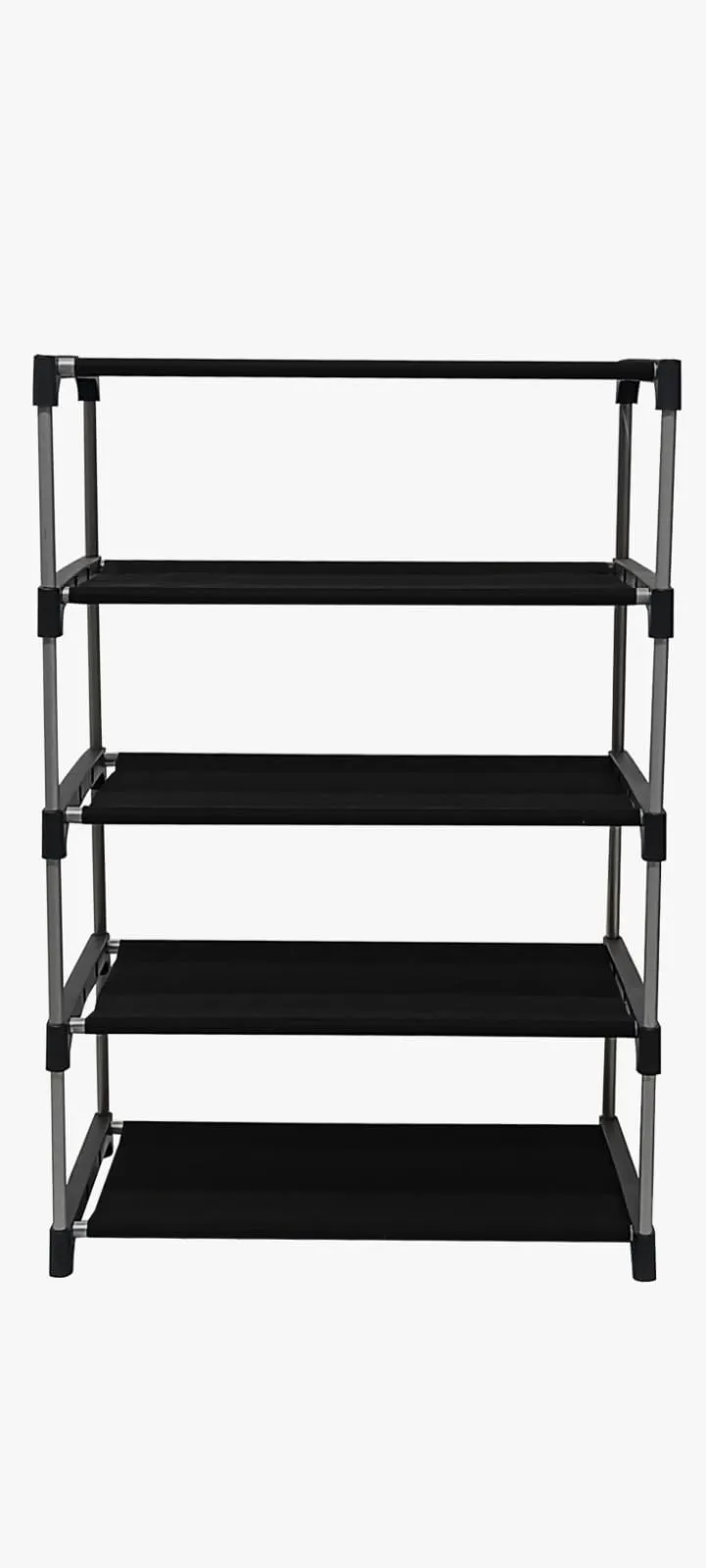 RAXON WORLD Multipurpose Foldable 4 Layers Metal Shoe Rack, Dustproof Shoe Organizer, Almirah for Clothes, Shoes at Home & Office (Dark Blue)