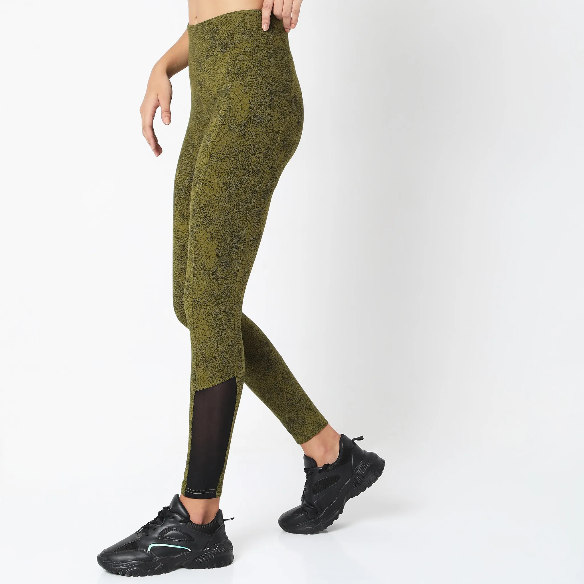 Regular Fit Printed Mid Rise Legging