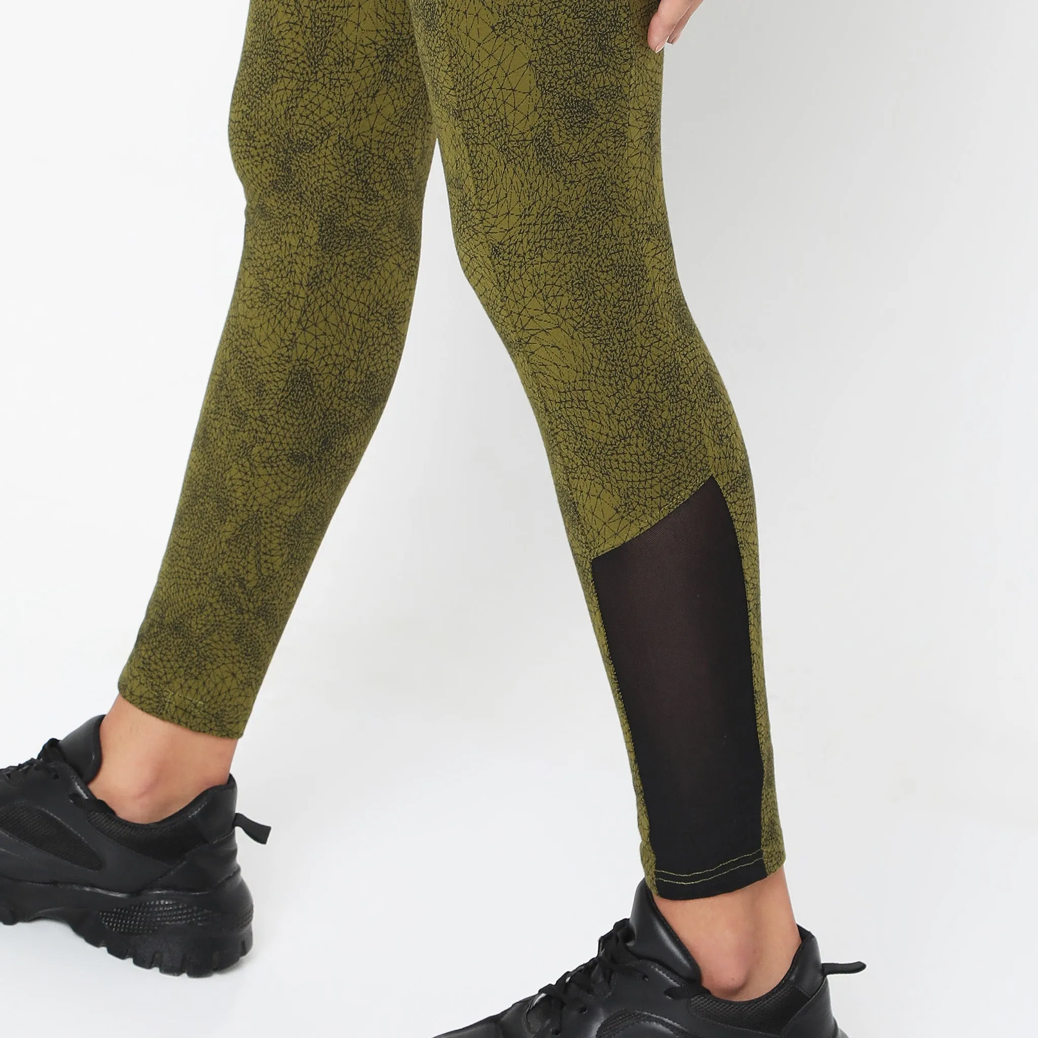 Regular Fit Printed Mid Rise Legging