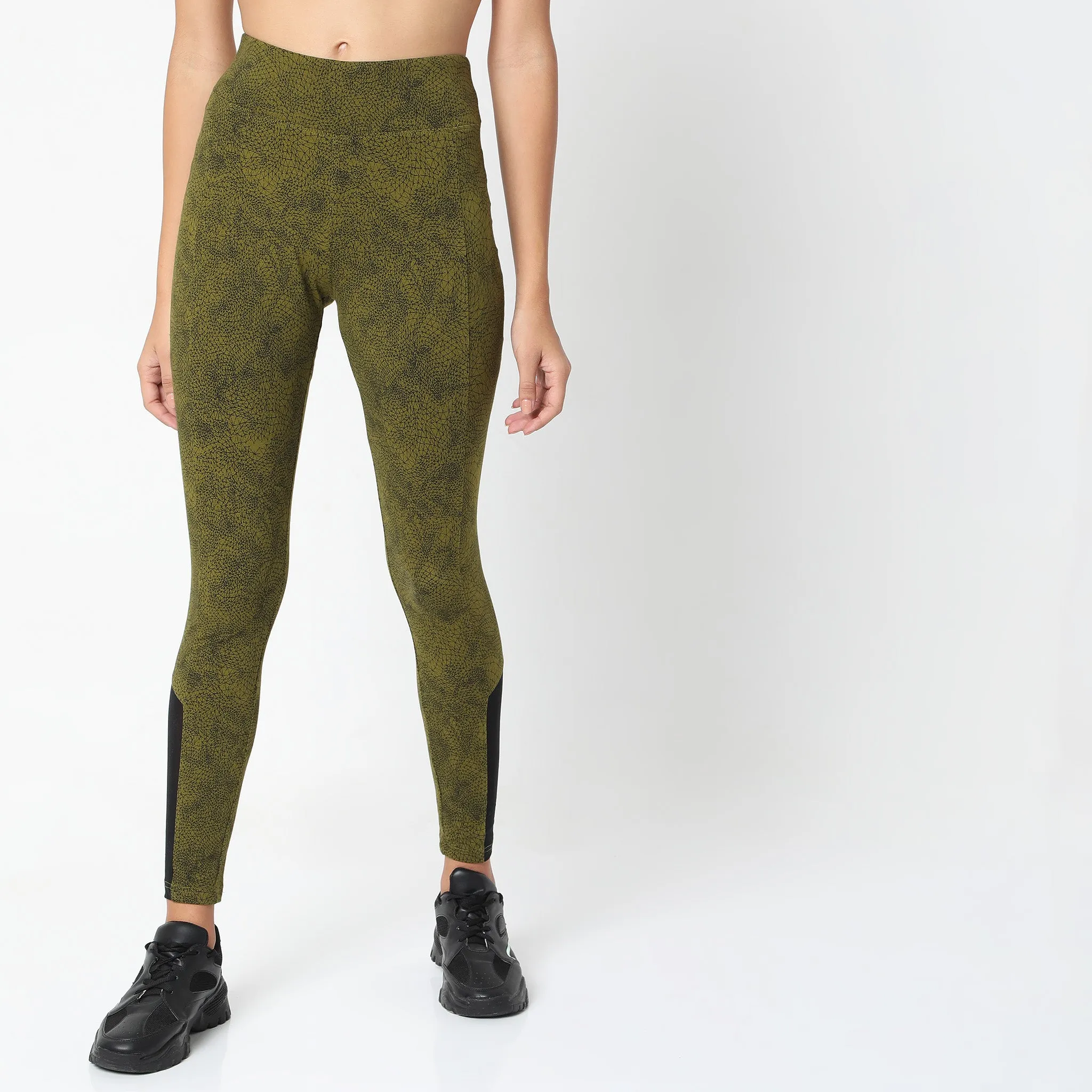 Regular Fit Printed Mid Rise Legging