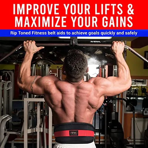 Rip Toned Weight Lifting Belt 4.5 Inch Workout Belts Back Support for Men & Women