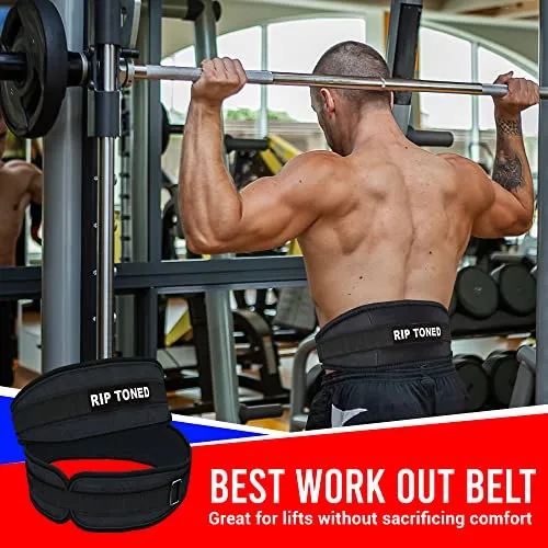 Rip Toned Weight Lifting Belt 4.5 Inch Workout Belts Back Support for Men & Women