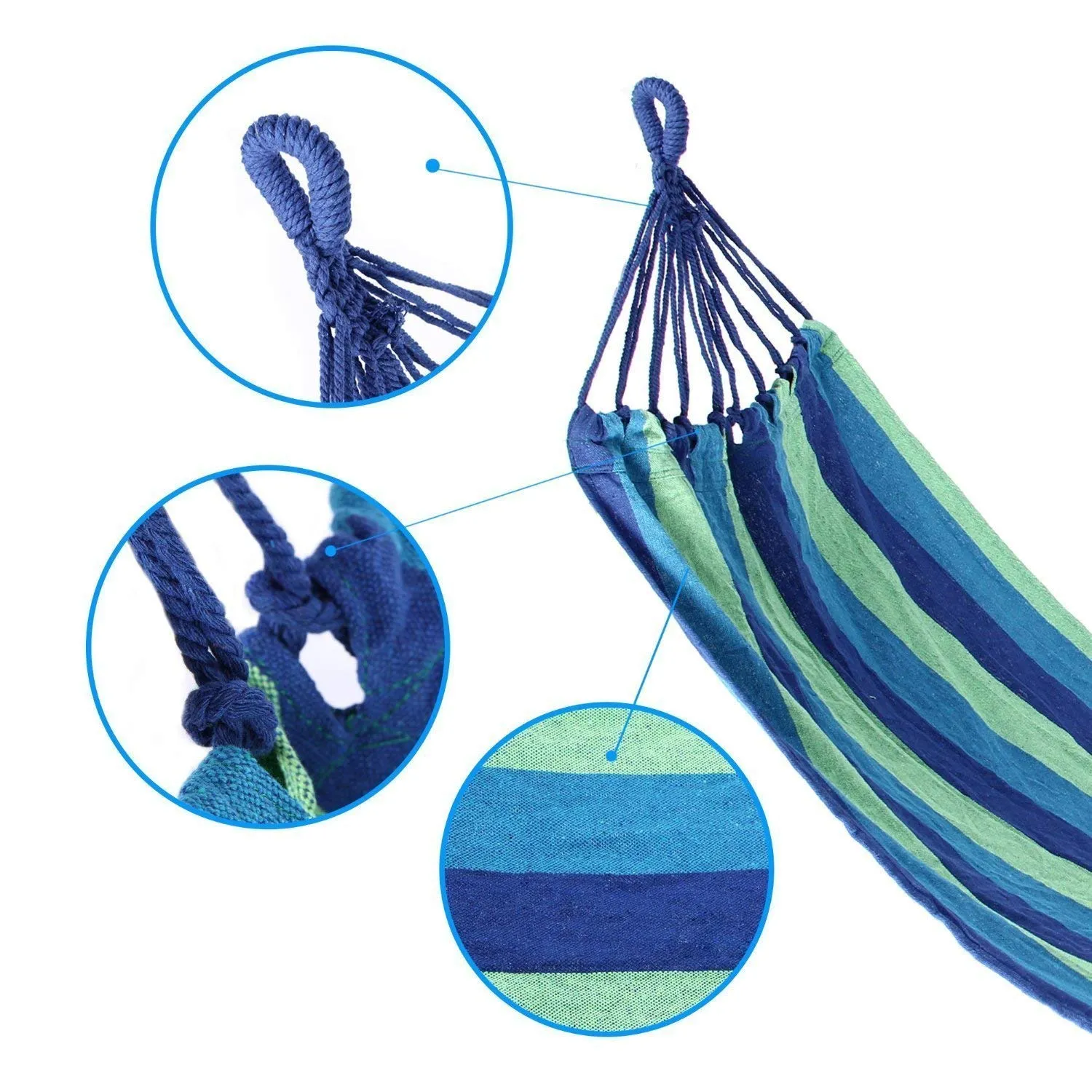 Single & Double Outdoor Cotton Camping Hammock - RainRider
