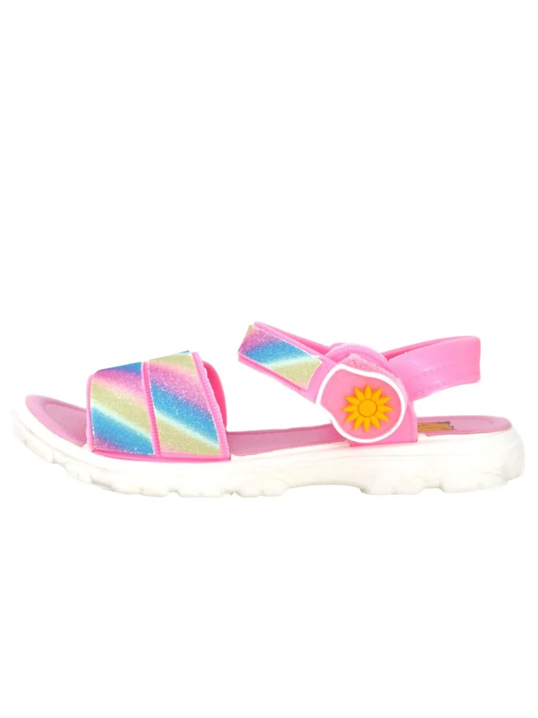 Sparkling Rainbow Glitter Sandals for Trendy Comfort
