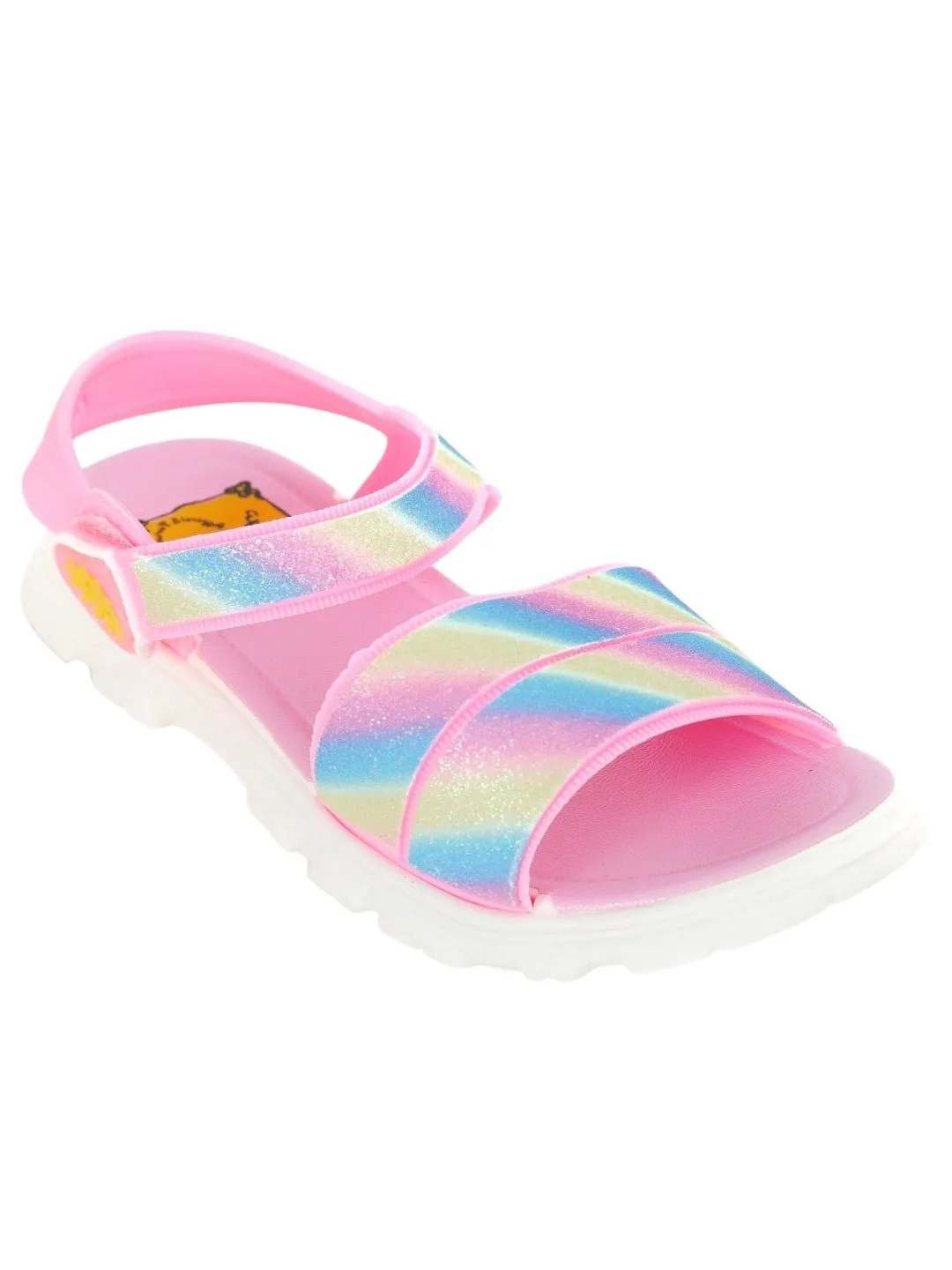 Sparkling Rainbow Glitter Sandals for Trendy Comfort