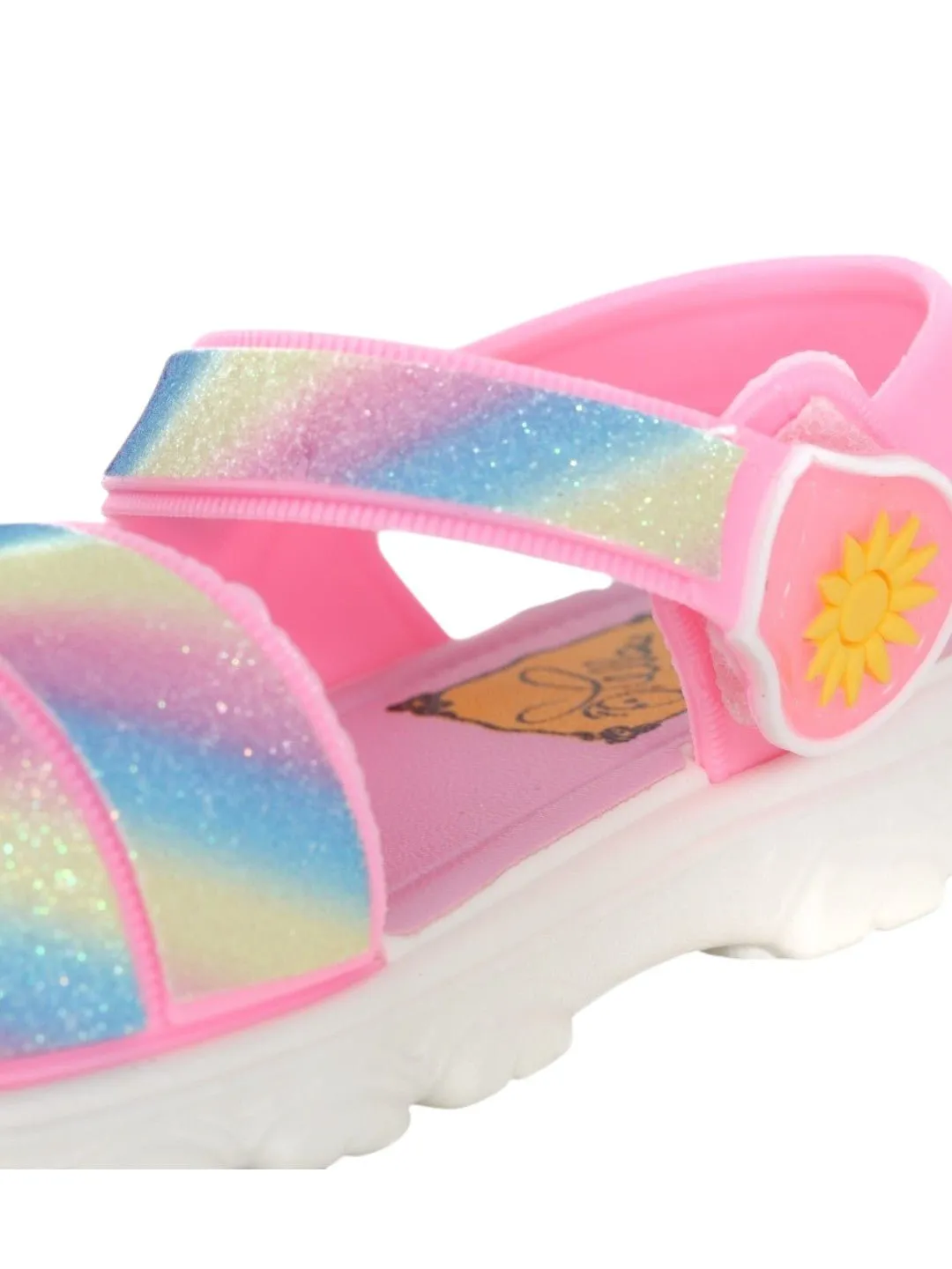 Sparkling Rainbow Glitter Sandals for Trendy Comfort