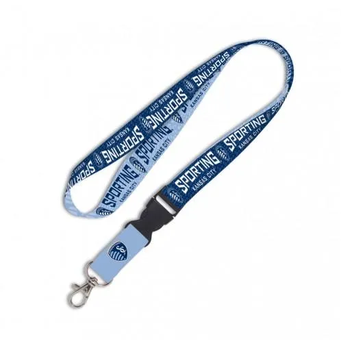 Sporting KC Kansas City MLS WinCraft Sports Two Toned Blue Buckle Lanyard