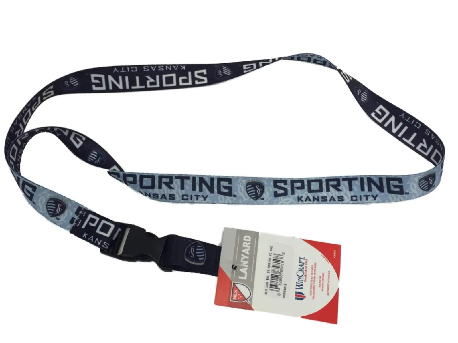 Sporting KC Kansas City MLS WinCraft Sports Two Toned Blue Buckle Lanyard