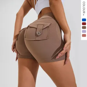 Uniwim 2024 New Women's Workwear Sports Fitness Shorts Comfortable High Waist Stretch Sports Leggings
