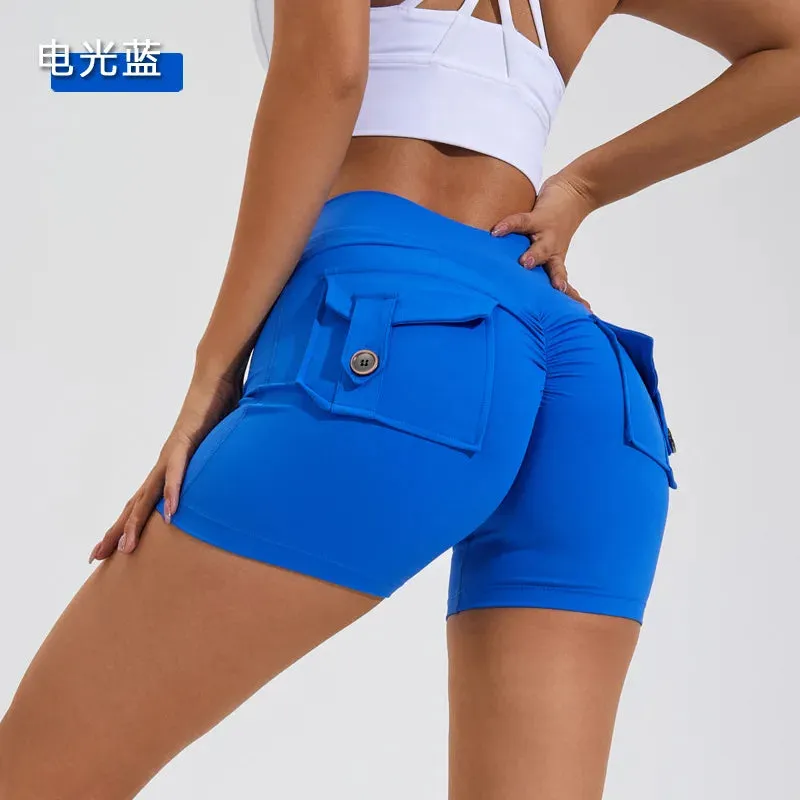 Uniwim 2024 New Women's Workwear Sports Fitness Shorts Comfortable High Waist Stretch Sports Leggings