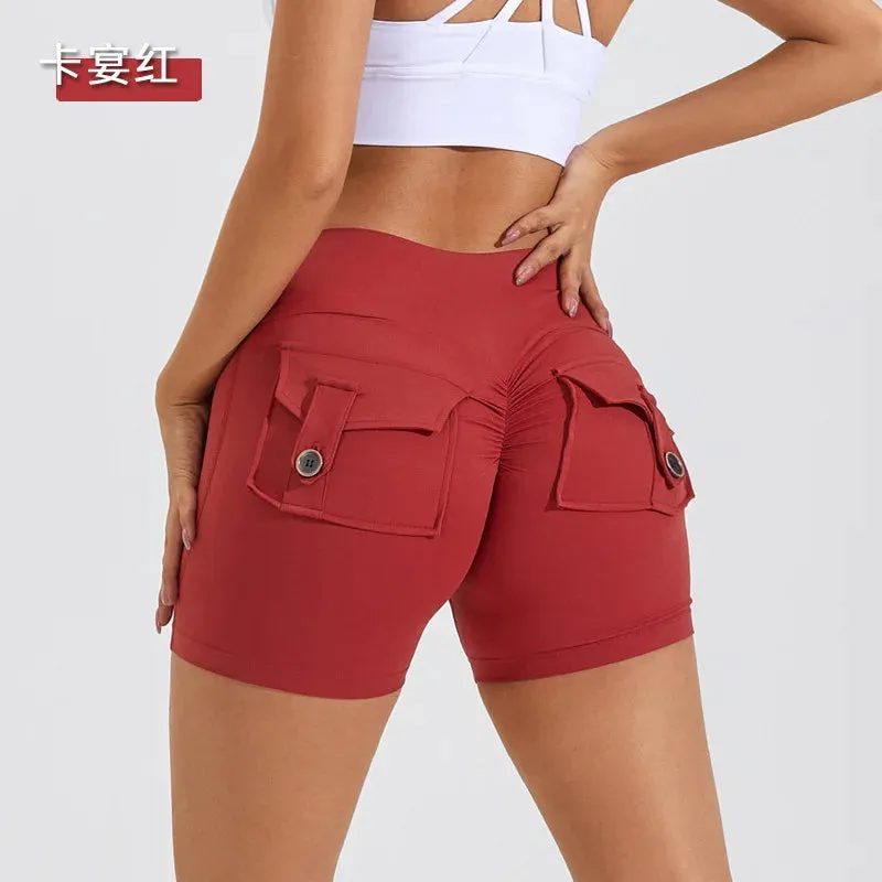 Uniwim 2024 New Women's Workwear Sports Fitness Shorts Comfortable High Waist Stretch Sports Leggings