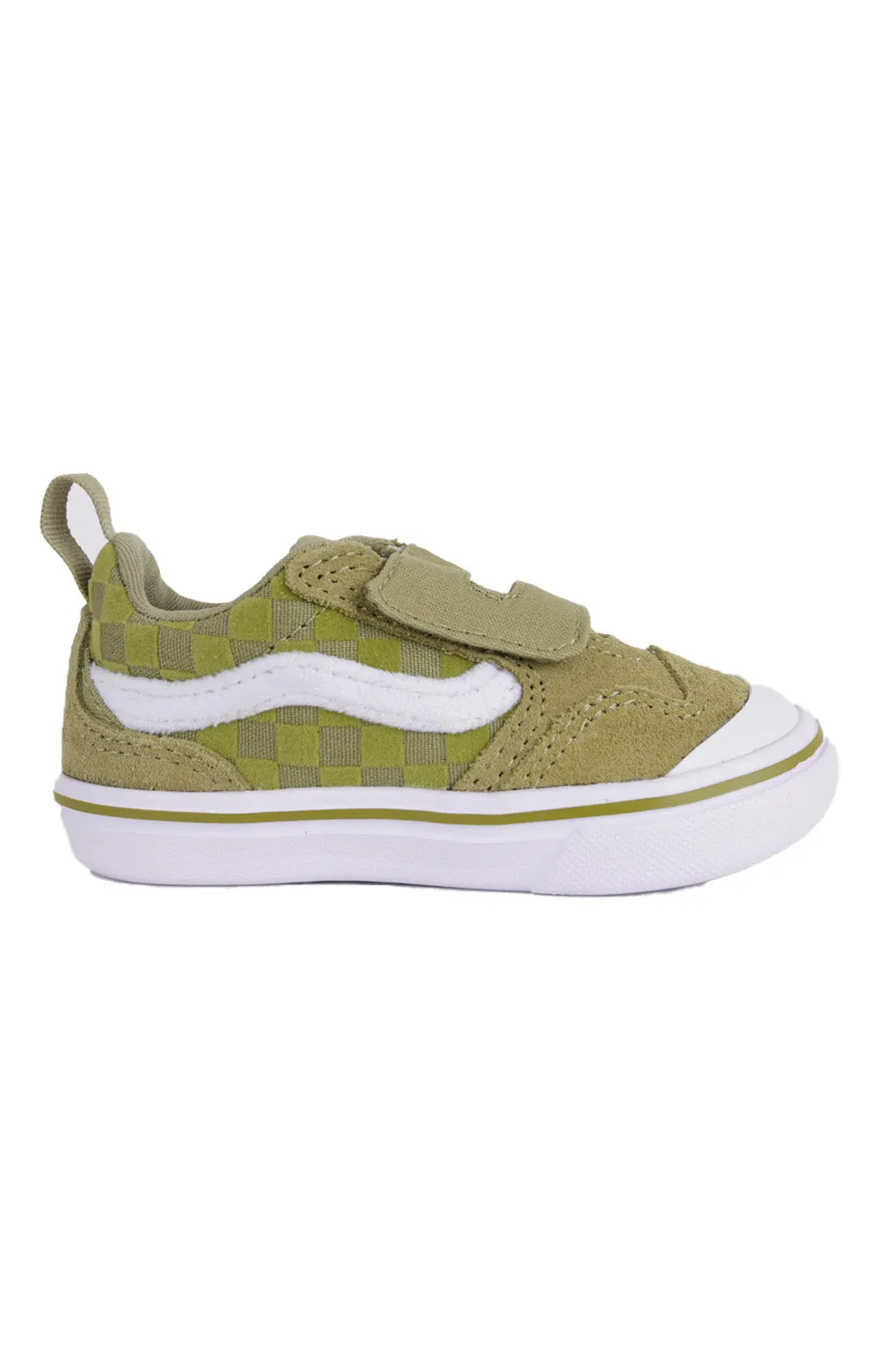 Vans Kids Comfycush New Skool V Shoes Olive Green Canvas