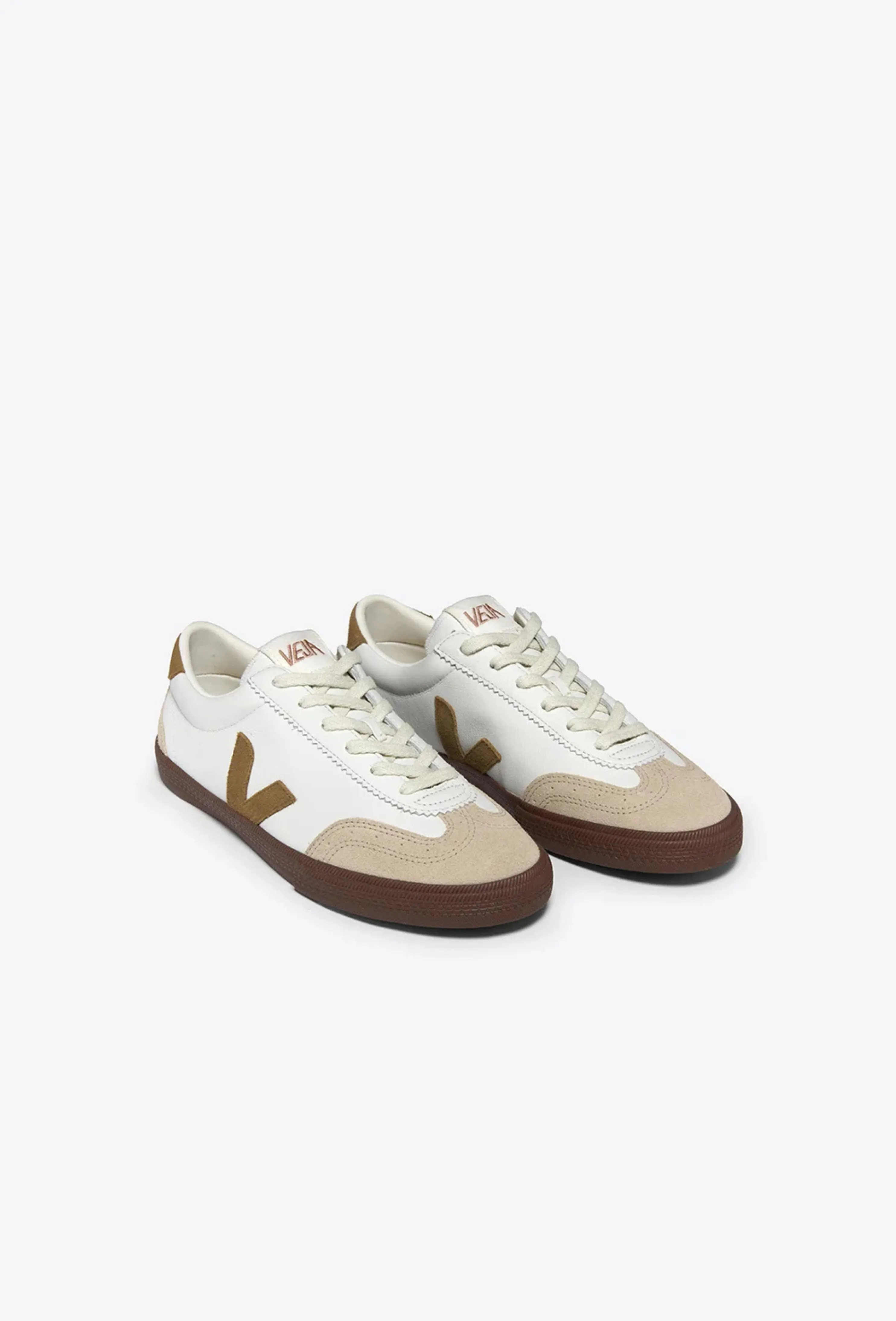 Volley O.T Leather - White / Tent / Bark