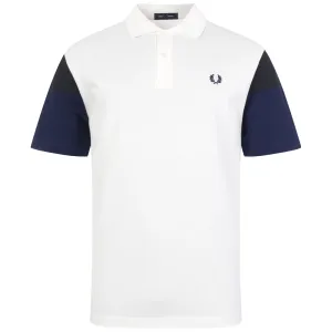 Woven Colour Block Polo Shirt