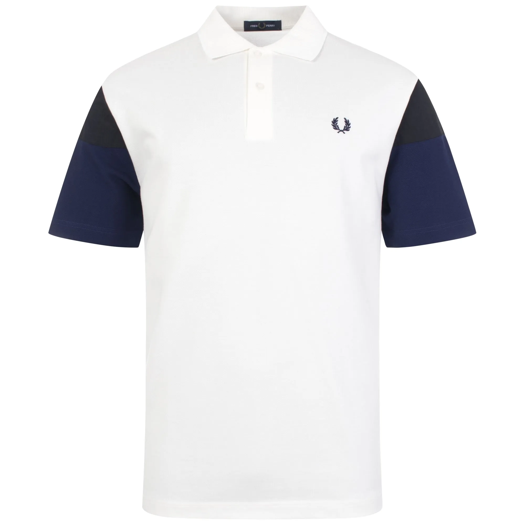 Woven Colour Block Polo Shirt