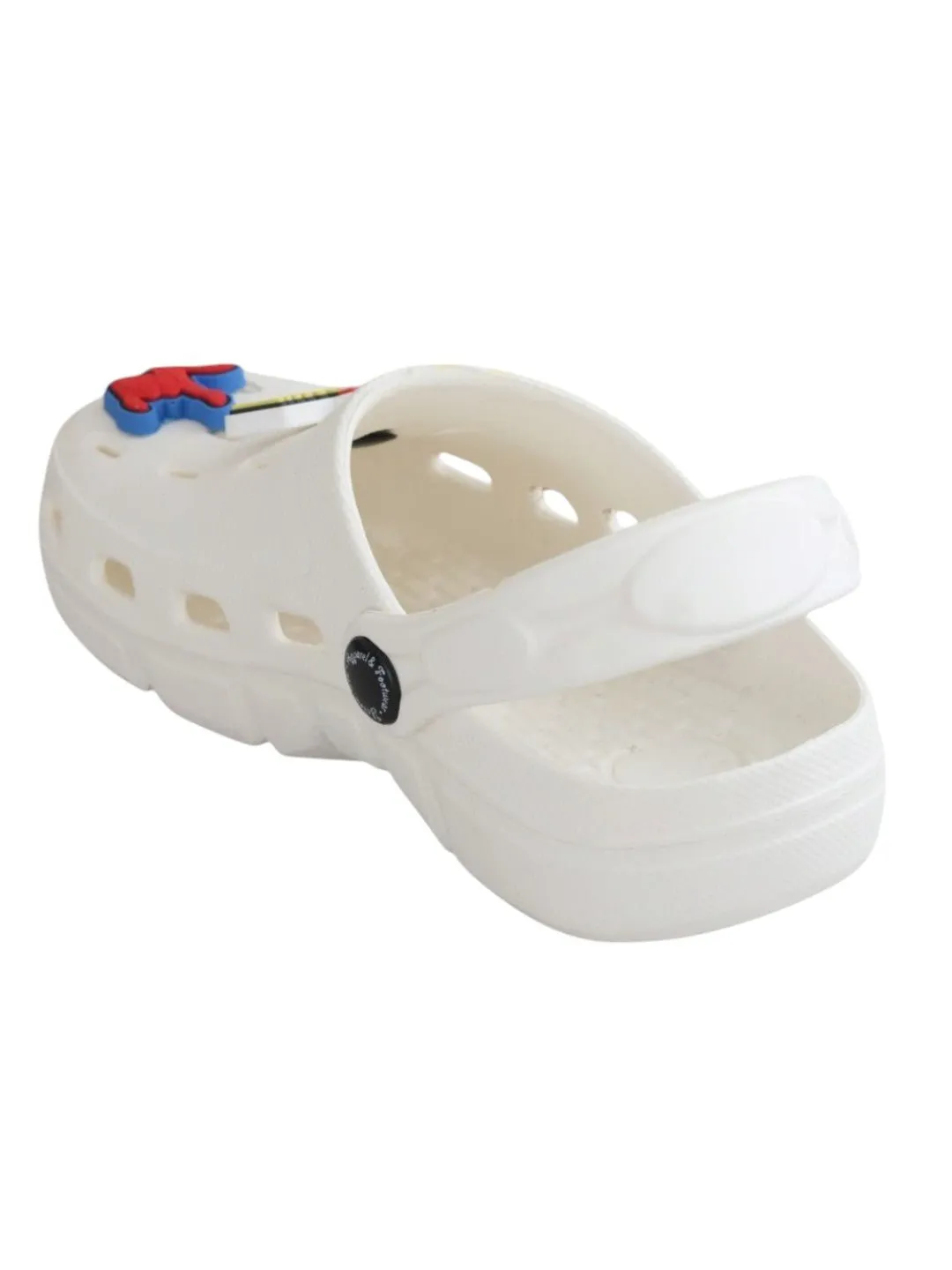 Yellow Bee Boys’ Marvel Spider-Man Clogs with Web & Hero Charms – White